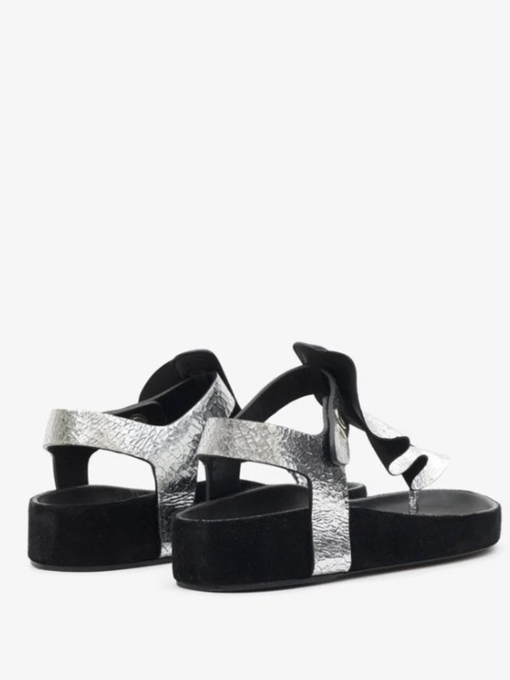 Isabel Marant Isela sandals in metallic silver leather - Picture 6 of 15